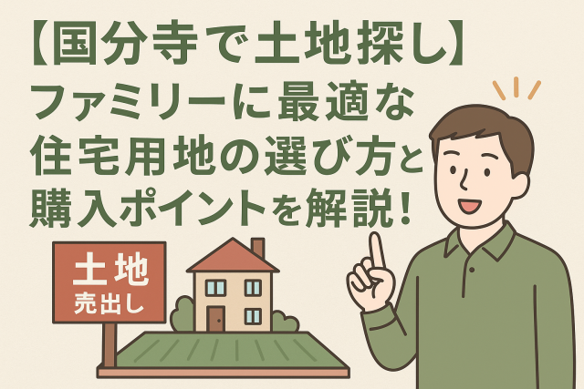 【国分寺で土地探し】ファミリーに最適な住宅用地の選び方と購入ポイントを解説!