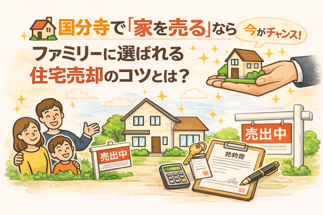 国分寺で「家を売る」なら今がチャンス!ファミリーに選ばれる住宅売却のコツとは?