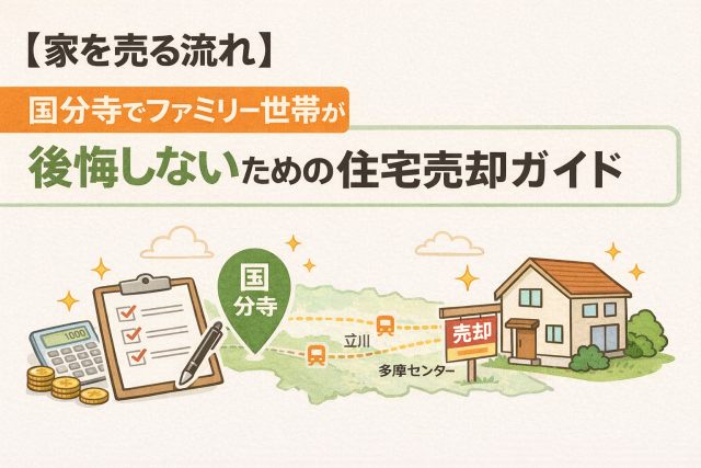 【家を売る流れ】国分寺でファミリー世帯が後悔しないための住宅売却ガイド