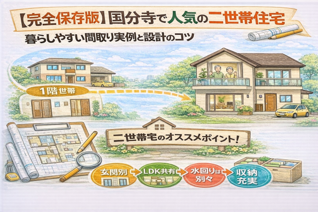 【完全保存版】国分寺で人気の二世帯住宅|暮らしやすい間取り実例と設計のコツ
