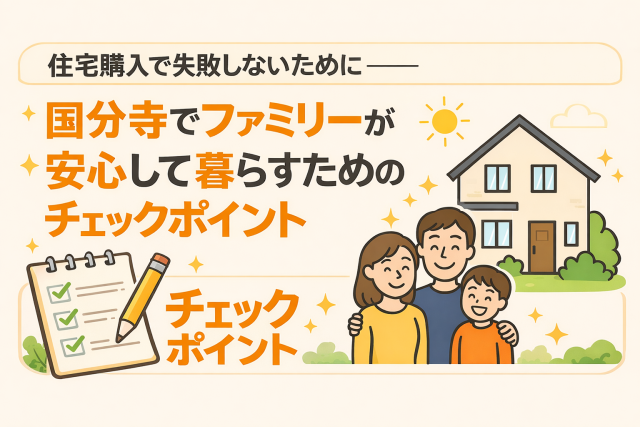 住宅購入で失敗しないために――国分寺でファミリーが安心して暮らすためのチェックポイント