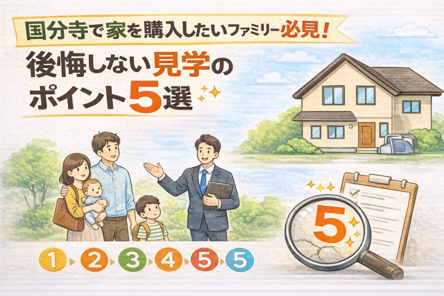 国分寺で家を購入したいファミリー必見!後悔しない見学のポイント5選