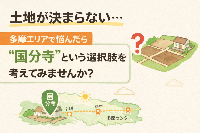 「土地が決まらない…」多摩エリアで悩んだら“国分寺”という選択肢を考えてみませんか?