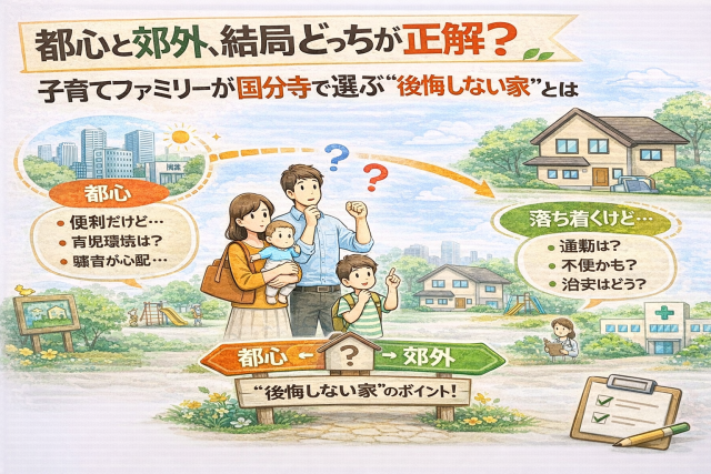 都心と郊外、結局どっちが正解?子育てファミリーが国分寺で選ぶ“後悔しない家”とは