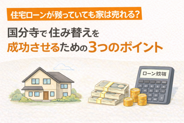 住宅ローンが残っていても家は売れる?国分寺で住み替えを成功させるための3つのポイント