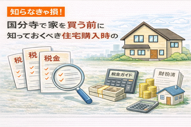 知らなきゃ損!国分寺で家を買う前に知っておくべき住宅購入時の税金ガイド