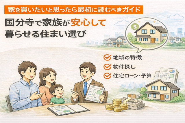 家を買いたいと思ったら最初に読むべきガイド|国分寺で家族が安心して暮らせる住まい選び