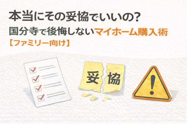 本当にその妥協でいいの?国分寺で後悔しないマイホーム購入術【ファミリー向け】