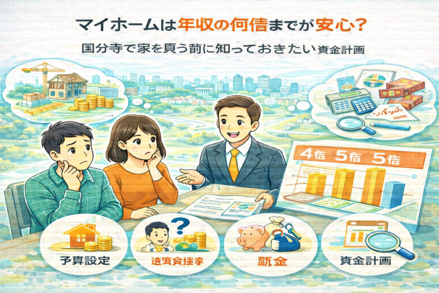 マイホームは年収の何倍までが安心?国分寺で家を買う前に知っておきたい資金計画のポイント