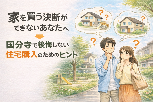 家を買う決断ができないあなたへ|国分寺で後悔しない住宅購入のためのヒント