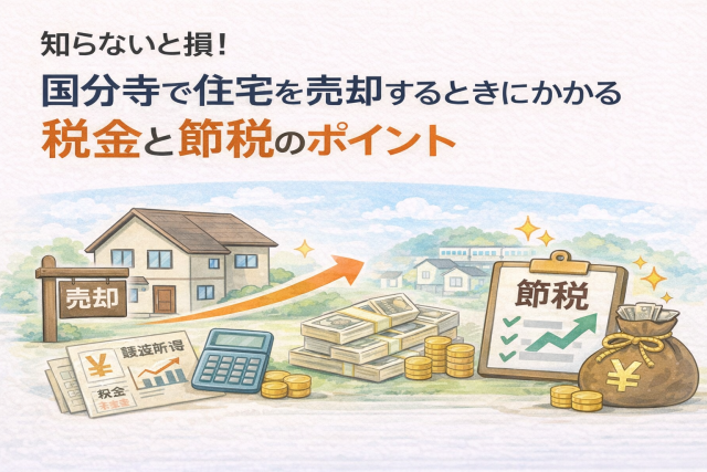 知らないと損!国分寺で住宅を売却するときにかかる税金と節税のポイント