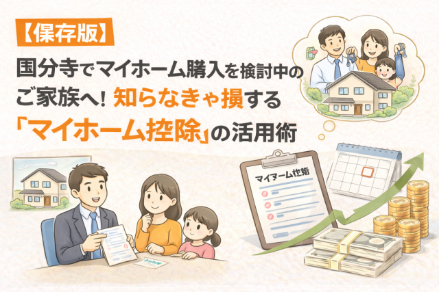 【保存版】国分寺でマイホーム購入を検討中のご家族へ!知らなきゃ損する「マイホーム控除」の活用術