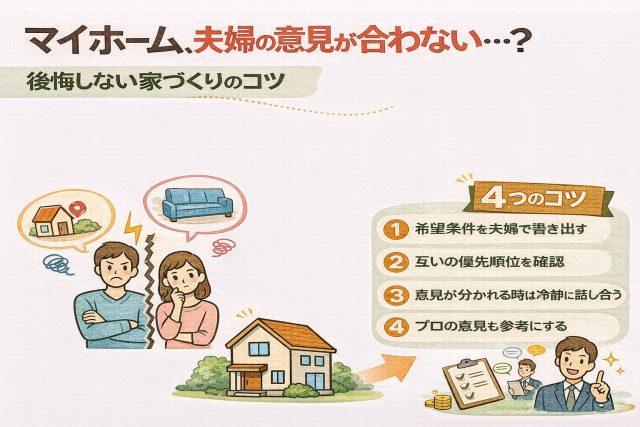 マイホーム、夫婦の意見が合わない…?後悔しない家づくりのコツ