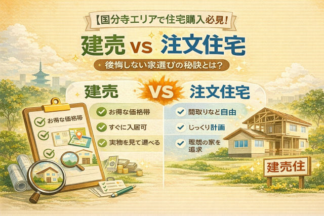 「建売 vs 注文住宅」国分寺で迷うファミリー必見!後悔しない家選びの秘訣とは?