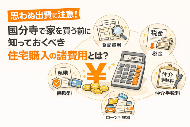 思わぬ出費に注意!国分寺で家を買う前に知っておくべき住宅購入の諸費用とは?