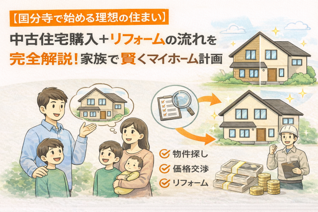【国分寺で始める理想の住まい】中古住宅購入+リフォームの流れを完全解説!家族で賢くマイホーム計画