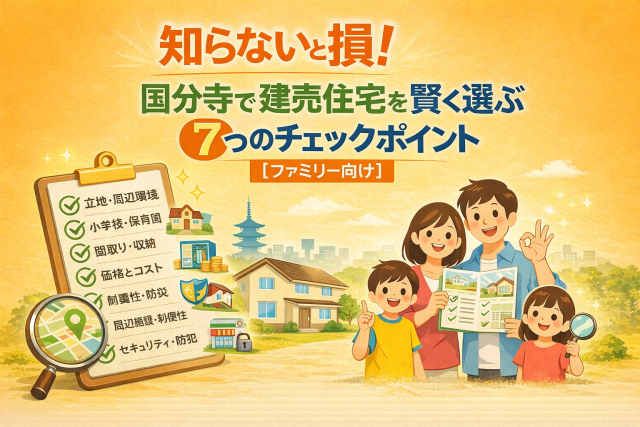 知らないと損!国分寺で建売住宅を賢く選ぶ7つのチェックポイント【ファミリー向け】