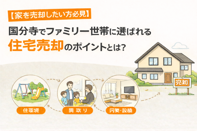 【家を売却したい方必見】国分寺でファミリー世帯に選ばれる住宅売却のポイントとは?